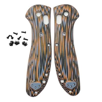 Echeson 1 Pair G10 Scales Handle with 3 Sets Support Shaft Screws Fit for Griptilian 551, Handle Patch Replacement