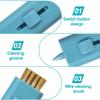 PAGOW 4 Pack Pocket Retractable Golf Cleaner, Groove Cleaner and Wire Brush Tool, Must Have Golf Bag Accessories (Blue) view 3