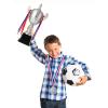 Dorhui Award Trophy 16.5 Inch Large Winner Trophy Cup and Award Medal with Ribbon for Kids and Adults for Sports, Competitions, Tournaments (Silver) view 3