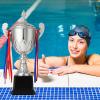 Dorhui Award Trophy 16.5 Inch Large Winner Trophy Cup and Award Medal with Ribbon for Kids and Adults for Sports, Competitions, Tournaments (Silver) view 4