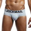 JOCKMAIL Mens Briefs Underwear Mens Cotton Briefs Moisture Wicking Underpants Soft Breathable Men Briefs (US, Alpha, Large, Regular, Regular, Grey+Blue) view 3