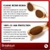Breaksun Retro Oval Sunglasses for Women Men Fashion Small Oval Sunglasses 90s Vintage Shades (Clear brown/Brown) view 4