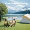 YOUNG WOOD Portable Camping Chair Beach Chair with Shade Canopy, Fold Lightweight Oversized for All, Easy to Open and Close Without Installation, Side Pocket Design for All Outdoor Activities, Green view 2