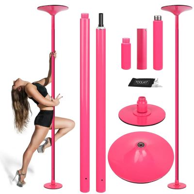Professional Spinning Dancing Pole 45mm Removable Dance Pole Set Spinning Pole Dance Portable Static Fitness Dancing Pole Kit for Exercise Club Party Pub Home Gym