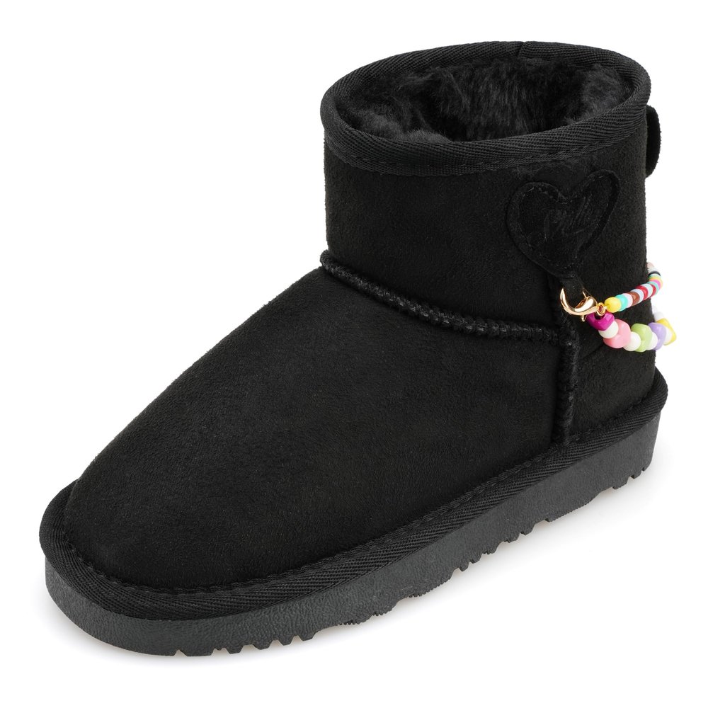 Stelle Girls Winter Boots Warm Fur Lined Snow BootsBlack,6MB