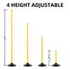 Desyeryamimi Agility Training Poles for Soccer/Dog/Horse,Adjustable Football Basketball Speed and Agility Training Equipment,Set of 6,5.4FT with Round Rubber Base view 3