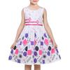 Girls Dress Geometric Colorful Circle Dot School Casual Sundress Summer Size 7-8 view 1