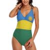 Adugen Origei Summer Print Women's Rwanda Flag One-Piece Hawaii Bikini Swimsuit M view 4