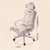 YXIANG56Q Executive Desk Chair High Back Office Chair Home Leather Swivel Chair with Wheels Comfortable Soft Adjustable Office Chair Descending Swivel Chair Office Chair(Gris), yuqing2022 view 2