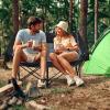Youtanic Oversized Double Camping Chair, Folding Loveseat Camping Couch with Pocket, Cup Holder and Carry Bag, Heavy Duty Portable Camping Chairs for Adults, Fishing, Sports, Trip, up to 660lbs, Black view 2