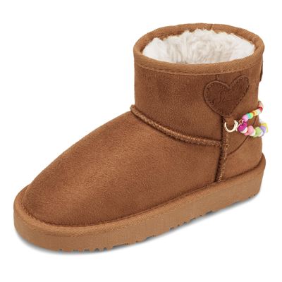 Stelle Girls Snow Boots Warm Winter Boots for Toddlers/Little/Big KidsChestnut,10MT