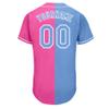 Custom Pink and Light Blue Baseball Jerseys for Women Girls, Personalized Baseball Shirts with Stitched Name Number Team Logo, Design Sports Casual T-Shirts Button Up V-Neck Team Uniform view 3