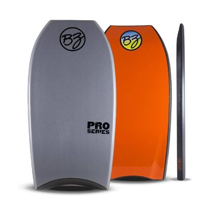 BZ Pro 42" Bodyboard, Crescent Tail Body Board with Zero-G Polypro Core 8LB H-Cell Deck Surlyn Slick Tru-Flex Mesh for Beach Surfing