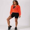 Allegra K Mesh Sheer Jacket for Women Long Sleeve Hoodie Zipper Up Lightweight Casual Outwear Night Out Party Outfit X-Large Orange view 3