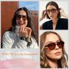 BAWUYI Retro Aviator Sunglasses Men Women Vintage 70s Square Glasses Double Bridge Trendy Rectangle Shades (Leopard Frame/Brown Lens) view 2