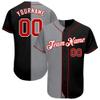 Pisting Black Grey Baseball Jerseys for Men Women Youth, Customized Softball Shirts Stitched Name Number Logo, Personalized Sports T-Shirts Small and Large, Design Button Up V-Neck Team Uniform view 1
