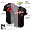 Pisting Black Grey Baseball Jerseys for Men Women Youth, Customized Softball Shirts Stitched Name Number Logo, Personalized Sports T-Shirts Small and Large, Design Button Up V-Neck Team Uniform view 4