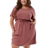 32 Degrees Ladies' Soft Twill Drawstring Dress (3X, Pink) view 4