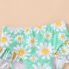 YOUNGER TREE Toddler Girls Two Pieces Swimsuit Color Block Stripe Swimwear Summer Beach Bathing Suit 18M-5TGreen#Daisy 2-3T view 2