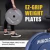 Mikolo Olympic Bumper Plates & Barbell Plates 2-Inch Weight Plate Set - Steel Insert, Low-Bounce & Quiet for Home Gym Strength Training (10+25+35+45LB Set view 2