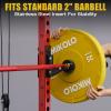 Mikolo Olympic Bumper Plates & Barbell Plates 2-Inch Weight Plate Set - Steel Insert, Low-Bounce & Quiet for Home Gym Strength Training (10+25+35+45LB Set view 3