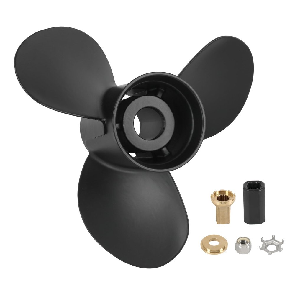 RADHLBNIU 48-77344A45 Outboard Boat Propeller 13 1/4 x17 Pitch Replacement for Mercury 60 75 90 100 115 hp, 15 Spline Tooth, RH, 13.25 x 17P