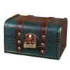 YTDJJWLS Vintage Solidwood Box Jewelry Necklace Storage Treasure Box, Green view 1