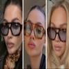 YAMEIZE 70s Double Bridge Hexagonal Sunglasses - Retro Pilot Sunglasses Square Geometric Eyewear Driving for Women Men view 2