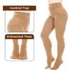 Citystl Opaque Nude Tights for Women, 80D Solid Color Soft Tights, Control Top Microfiber Pantyhose for women(Nude-S/M) view 2