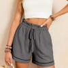of Today Prime Womens Shorts High Waisted Wide Jean Shorts Womens Jean Shorts High Waisted Women's Loungewear Woemn Summer Shorts Denim Shorts with Lace Shorts for Women view 2