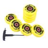GXBHSP 90A Inline Skate Replacement Wheels with ABEC-9 Bearings72mm 76mm 80mm Inline Skates Wheels Indoor Outdoor Durability and Easy Installation (Yellow,80mm)