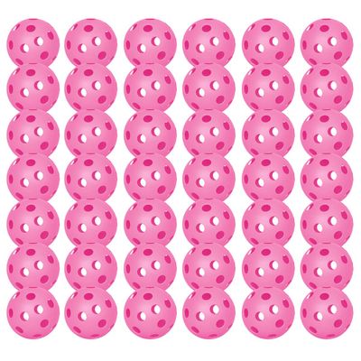 Spunspon 42 Pack Pickleball Balls, 40 Holes Outdoor Pickleballs, High Elasticity & Durable Pickle Balls for All Style Pickleball Paddles, Pink