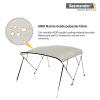 Seamander 3 Bow Bimini Top Boat Cover Sun Shade Boat Canopy Waterproof 1 Inch Aluminum Frame with Rear Support Pole and Storage Boot (Beige, 4 Bow 8'L x 54" H x 85"-90" W) view 4
