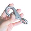 Generic 2/4Pcs Fixed Snap Hook, Stainless Steel 316 Mini Directional Hook with Fixed Ring Boat Rigging Quick Release Fixing Buckle (100mm(3#)-4Pcs), sliver view 2