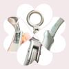 Generic 2/4Pcs Fixed Snap Hook, Stainless Steel 316 Mini Directional Hook with Fixed Ring Boat Rigging Quick Release Fixing Buckle (100mm(3#)-4Pcs), sliver view 3