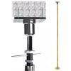 Professional Spinning Dancing Pole Permanent Dance Pole with Fixed Plate, Spinning Static Dancing Pole for Home/Clubs, 7.3ft-12.5ft Dance Pole with Ceiling Mount & Extension Accessories(Gold,320-360CM view 1