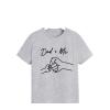 Dad + Me Letter Print Shirts Toddler Baby Boy Girl Fathers Day T-Shirts Funny Tops Short Sleeve Casual (Grey, 7-8 Years) view 1