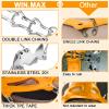 WIN.MAX Crampons for Shoes, Traction Cleats Ice Snow Grips with 19 Stainless Steel Spikes, Shoe Talons Anti - Slip Boots Spikes for Walking, Jogging, Climbing and Hiking (Yellow, XL) view 3