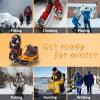 WIN.MAX Crampons for Shoes, Traction Cleats Ice Snow Grips with 19 Stainless Steel Spikes, Shoe Talons Anti - Slip Boots Spikes for Walking, Jogging, Climbing and Hiking (Yellow, XL) view 4