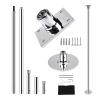 REMYSAOS Portable Dance Pole Home Fitnes Ceiling Mount Stripper Pole Free Standing, Heavy Duty Dance Pole Set Adjustable Height, Static / 360 Spinstripping Pole for Apartment Dancing Room(Silver) view 1