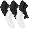AURUZA 5 Pairs Arm Sleeves for Men & Women, Compression Cooling Tattoo Sleeve Cover Up for Women,UV Sun Protection view 1