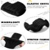 fauson Leg Warmers - Black Leg Warmers for Women for Winter, 80s Ribbed Knit Leg Warmer Winter Warm Long Boot Socks view 4