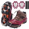 WIN.MAX Crampons for Shoes, Traction Cleats Ice Snow Grips with 19 Stainless Steel Spikes, Shoe Talons Anti - Slip Boots Spikes for Walking, Jogging, Climbing and Hiking (Red, XL) view 1