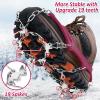 WIN.MAX Crampons for Shoes, Traction Cleats Ice Snow Grips with 19 Stainless Steel Spikes, Shoe Talons Anti - Slip Boots Spikes for Walking, Jogging, Climbing and Hiking (Red, XL) view 2