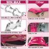 WIN.MAX Crampons for Shoes, Traction Cleats Ice Snow Grips with 19 Stainless Steel Spikes, Shoe Talons Anti - Slip Boots Spikes for Walking, Jogging, Climbing and Hiking (Red, XL) view 3