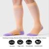CS CELERSPORT 3 Pairs Compression Socks for Men and Women Running Support Socks, White+Orange+Purple, Large/X-Large view 2