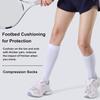 CS CELERSPORT 3 Pairs Compression Socks for Men and Women Running Support Socks, White+Orange+Purple, Large/X-Large view 3