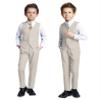 Suit for Boys,Ring Bearer Outfit,Boys Formal Vest Pants Set,Boy Suits Size 2 Champagne Suit view 4