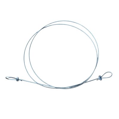 North American Trapper - 6 ft Galvanized Aircraft Cable Extension Fixed Loops Both Ends, Ready-to-Attach Steel Wire Rope