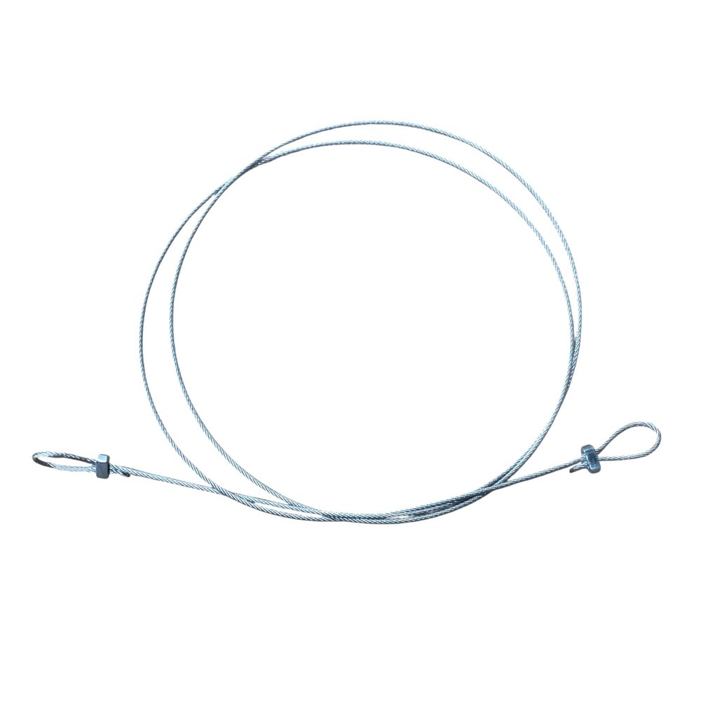 North American Trapper - 6 ft Galvanized Aircraft Cable Extension Fixed Loops Both Ends, Ready-to-Attach Steel Wire Rope